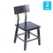 Flash Furniture Jackson Commercial Grade Rustic Black Industrial Wood Dining Chair, 2PK 2-XU-DG-W0236-BLK-GG - alternate 4